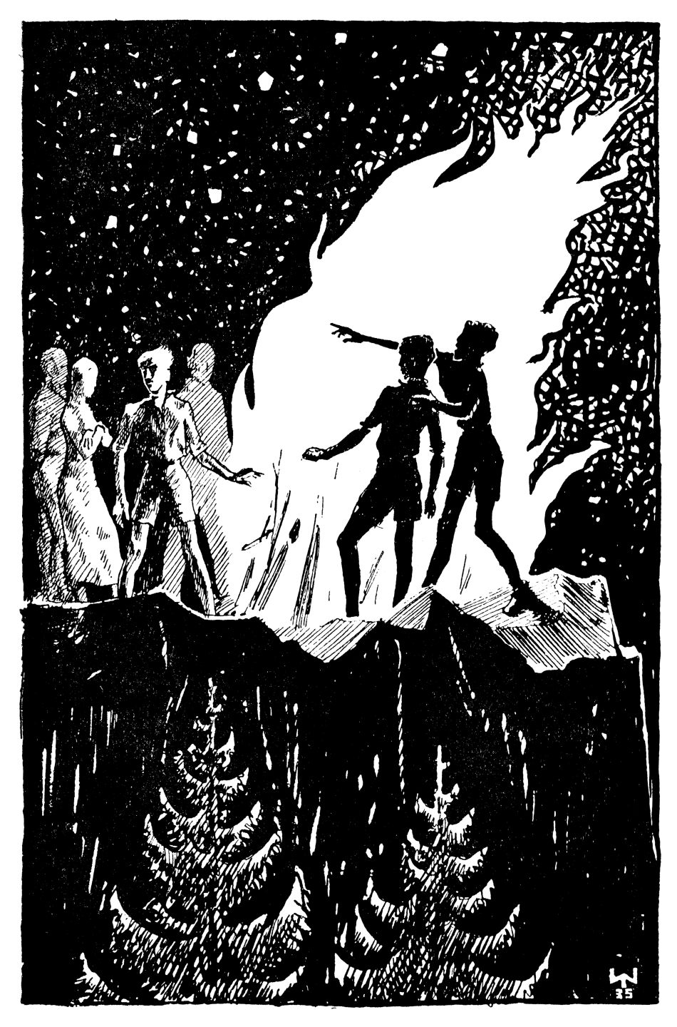 Nächtliches Fauer auf dem Hollenstein